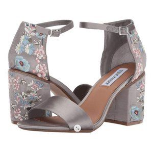 Steve Madden Rania Embroidered Floral Block Heel